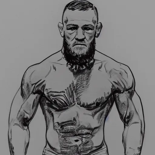 Prompt: sketch of conor mcgregor, epic