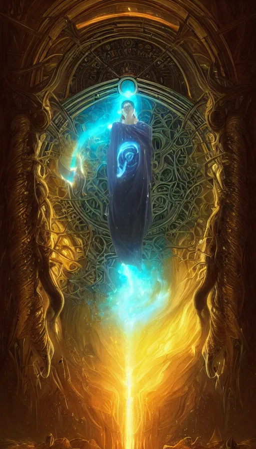 Image similar to door, supernova, lord of the rings ,neon, fibonacci, sweaty, insane, intricate, highly detailed, digital painting, artstation, concept art, smooth, sharp focus, illustration, Unreal Engine 5, 8K, art by artgerm and greg rutkowski and alphonse mucha