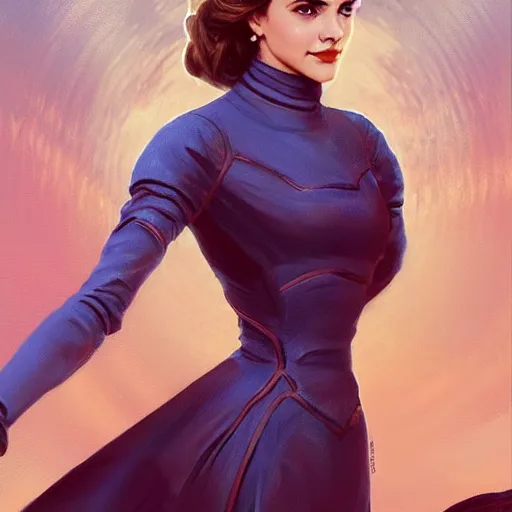 Prompt: A combination of Victoria Justice's and Grace Kelly's and Emma Watson's appearances as an astronaut, full body portrait, western, D&D, fantasy, intricate, elegant, highly detailed, digital painting, artstation, concept art, matte, sharp focus, illustration, art by Artgerm and Greg Rutkowski and Alphonse Mucha