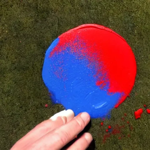 Image similar to what happens when you mix red and blue paint