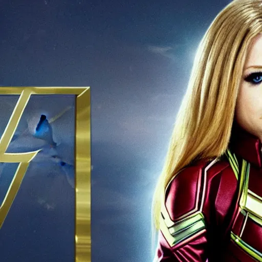 Image similar to Avril Lavigne as Captain Marvel