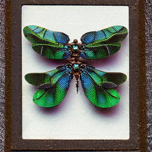 Image similar to house made from dragonfly wings polaroid macro