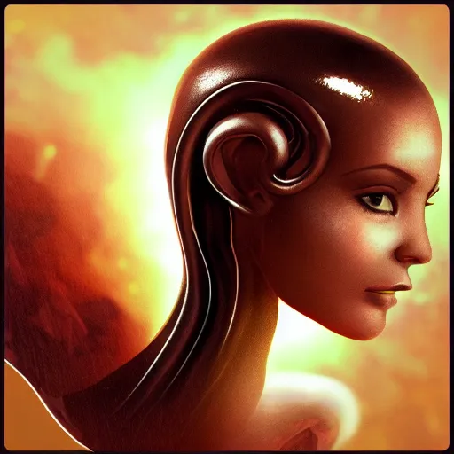 Image similar to beautiful alien girl, profile pic