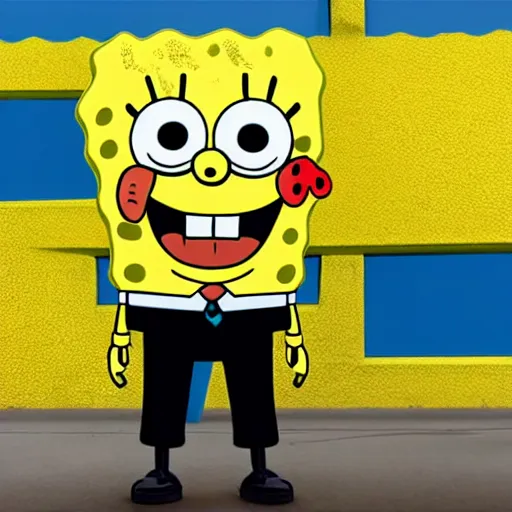 Prompt: Spongebob wearing Rick Owens clothing, avant garde fashion look and clothes, unreal engine 5, trending on r/Streetwear