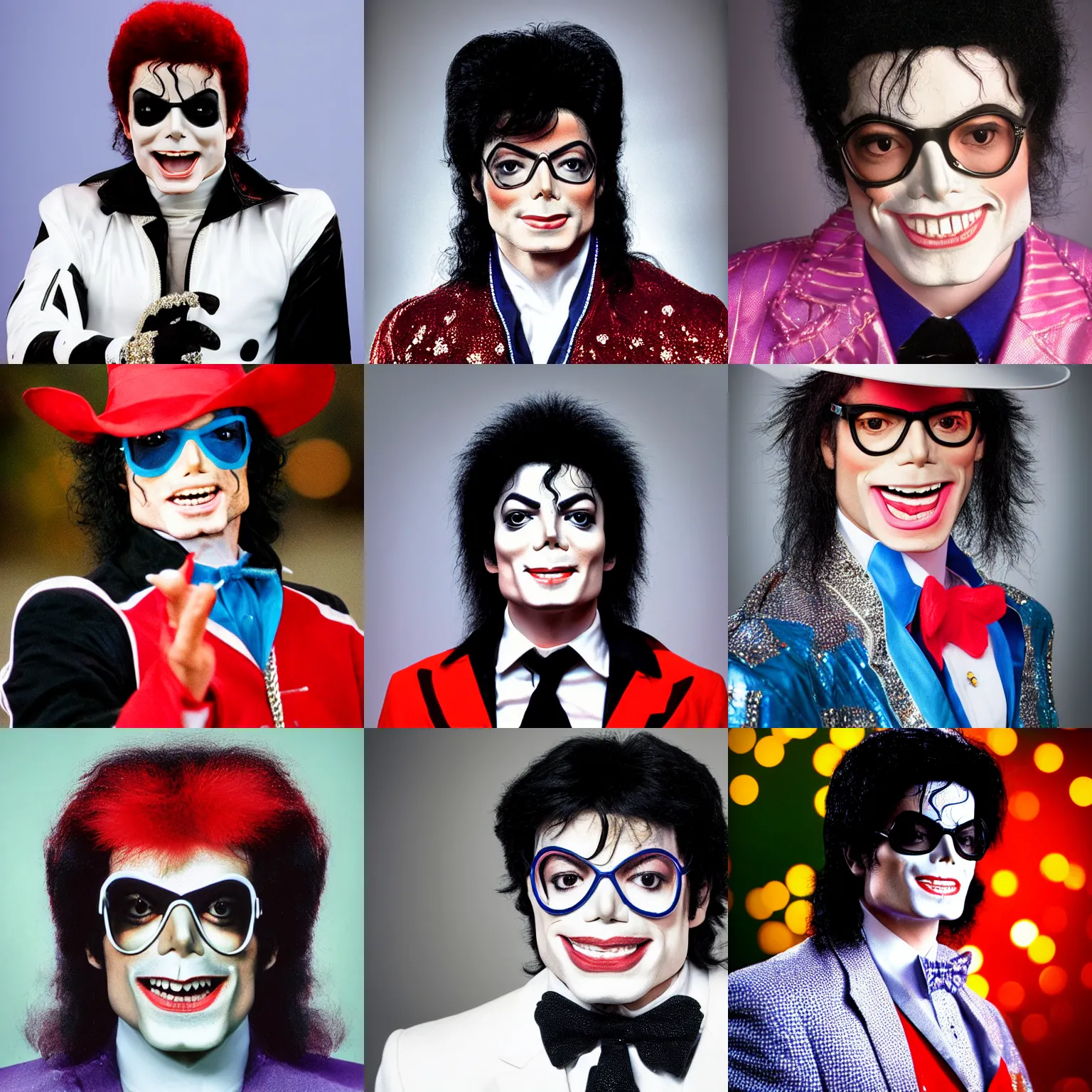 Prompt: portrait photograph, michael jackson dressed as austin powers, teeth and hair of austin powers, depth of field, bokeh