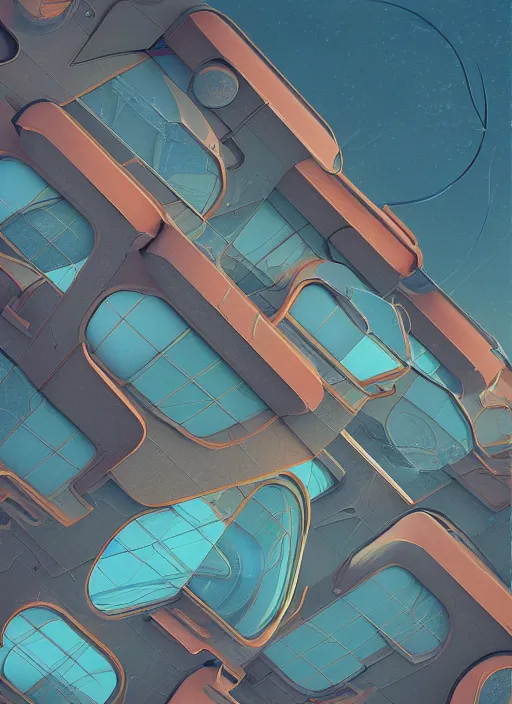 Image similar to photorealistic image of a retro futurism, martian architecture | | organic painting by jakub gazmercik, max masnyy, jakub gazmercik, beeple, patrick faulwetter, heavenlydaemonic, and mc escher, surrealism, trending on artstation