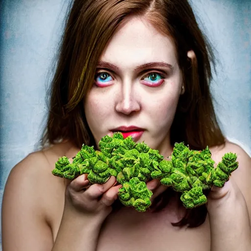Image similar to princess of cannabis, realistic, hyper real, photograph