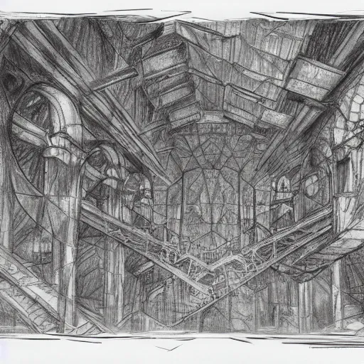 Prompt: concept art for a speculative horror role - playing game, intricate, detailed, pencil sketch