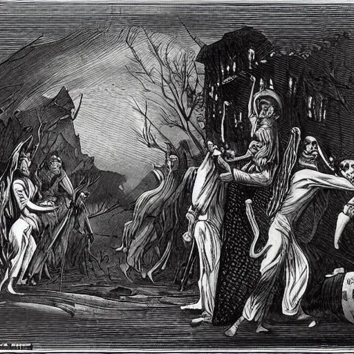 Image similar to Of ghosts and spirits, walking by night: and of strange noises, cracks, and sundry forewarnings: which commonly happen before the death of men: great slaughters, and alterations of kingdoms