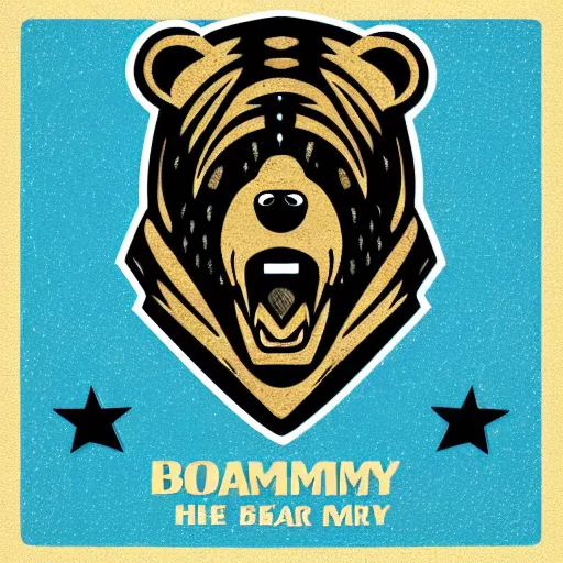 Prompt: Propaganda poster of a army bear, sticker, highly detailed, colorful, illustration, drama, smooth and clean vector curves, no jagged lines, vector art, smooth