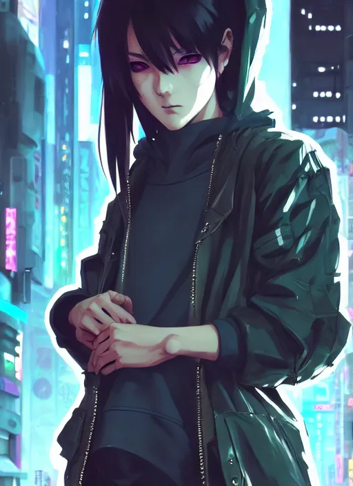 Image similar to cyberpunk anime girl in hoodie, 3 / 4 shot, street night, grafity, realistic face, beautiful face, grafity, arcane, action, tokyo street, detail, good face, pose model, concept art, in style of yoji shinkawa, pan ren wei, col price, atey ghailan, by greg rutkowski, aesthetic