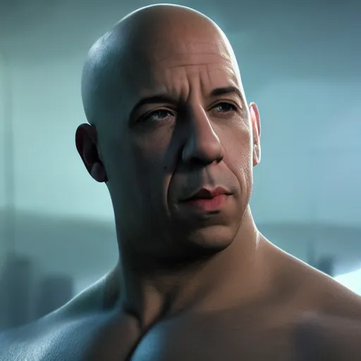 Prompt: vin diesel rendered in unreal engine