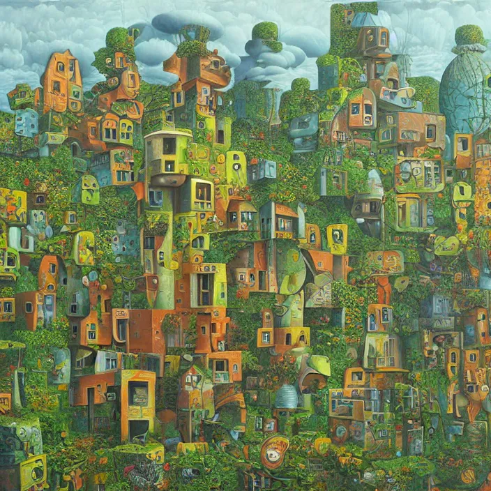 Image similar to a building in a landscape, by jacek yerka