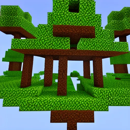 Image similar to minecraft valorant landscape tree
