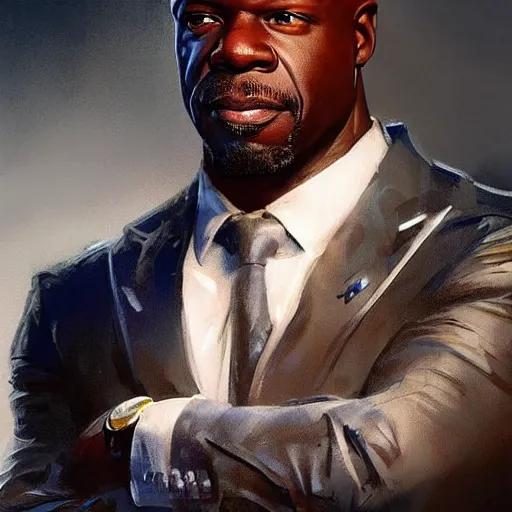 Prompt: “Portrait of Terry Alan Crews by Greg Rutkowski, young, manly, attractive, strong, older brother vibes, highly detailed portrait, scifi, digital painting, artstation, concept art, smooth, sharp foccus ilustration, Artstation HQ”