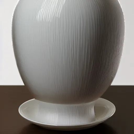 Image similar to photo of porcelain vase, digital glitches