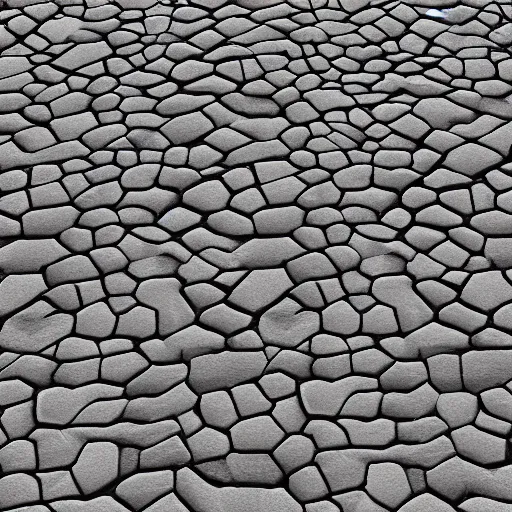 Prompt: Seamless realistic pbr tileable rock surface texture displacement map png, grayscale, substance designer height map