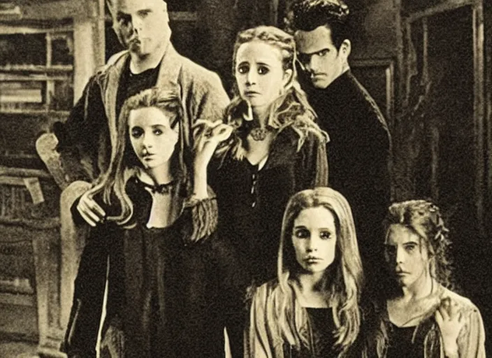 Prompt: Scene from the 1907 series Buffy The Vampire Slayer