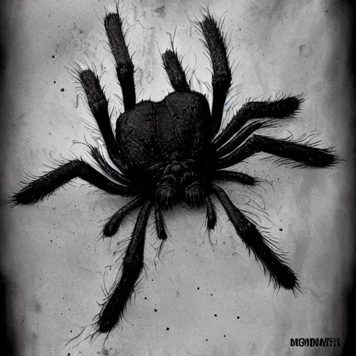 Prompt: a creature from a major horror hollywood movie, giant black widow spider, a picture taken by Michael Komarck and giger