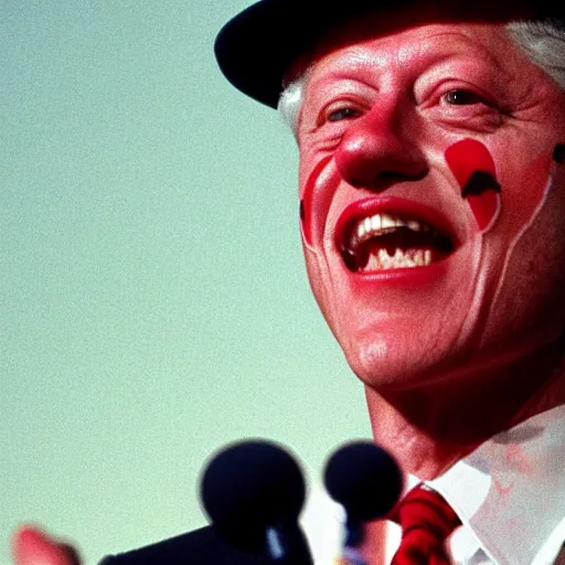 Image similar to a photo of bill clinton as a professional clown