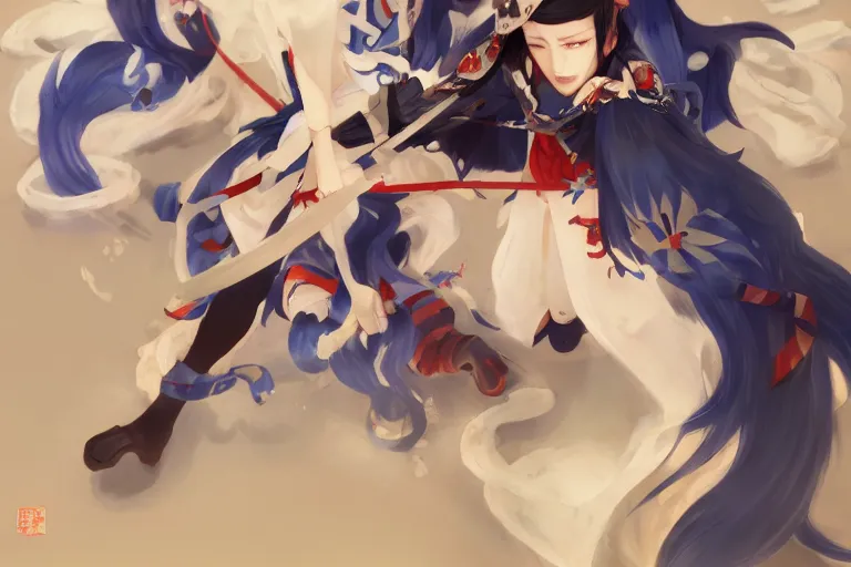 Prompt: しゅてんどうじ in Onmyoji detailed art, artstation, by Zeronis, by Bo Chen, by Alex Flores