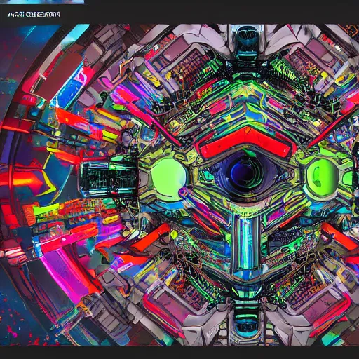 Image similar to a decompression algorithm in progress, cybperspace, colourful, high detail, vivid, beautiful, trending on artstation