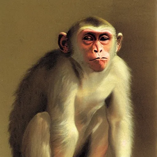 Image similar to monkey by francisco goya