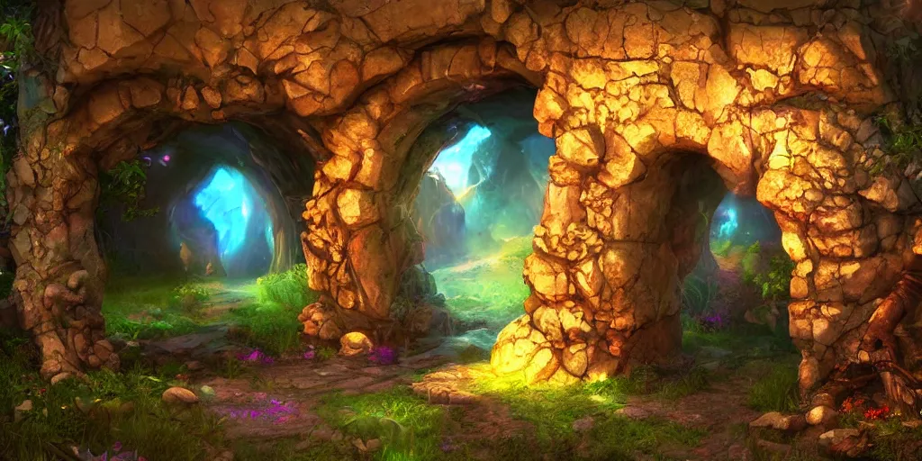 Prompt: fantasy world portal by Lisa Frank dramatic lighting, cinematic establishing shot, extremely high detail, photorealistic, cinematic lighting