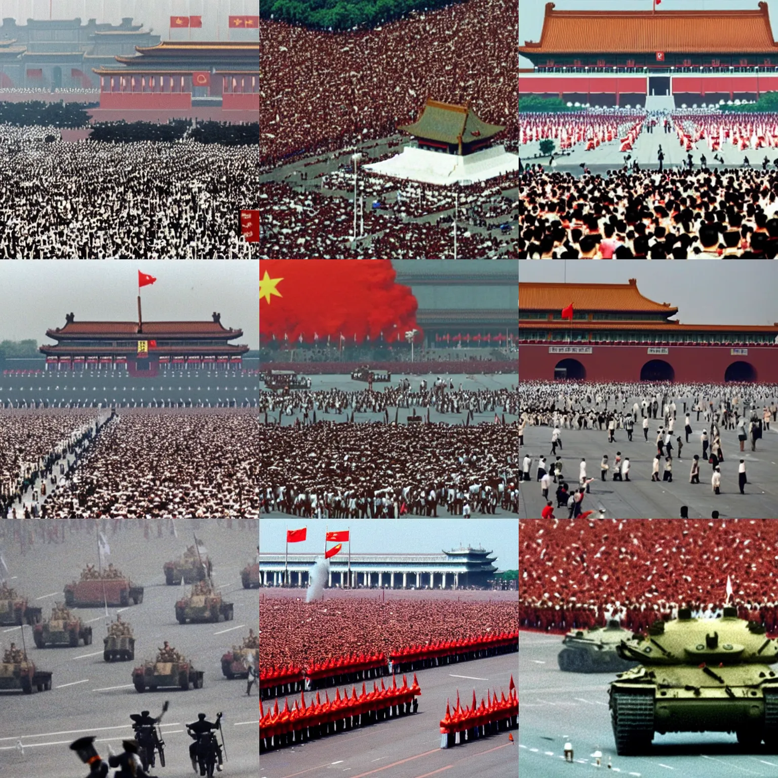 Prompt: the events of tiananmen Square