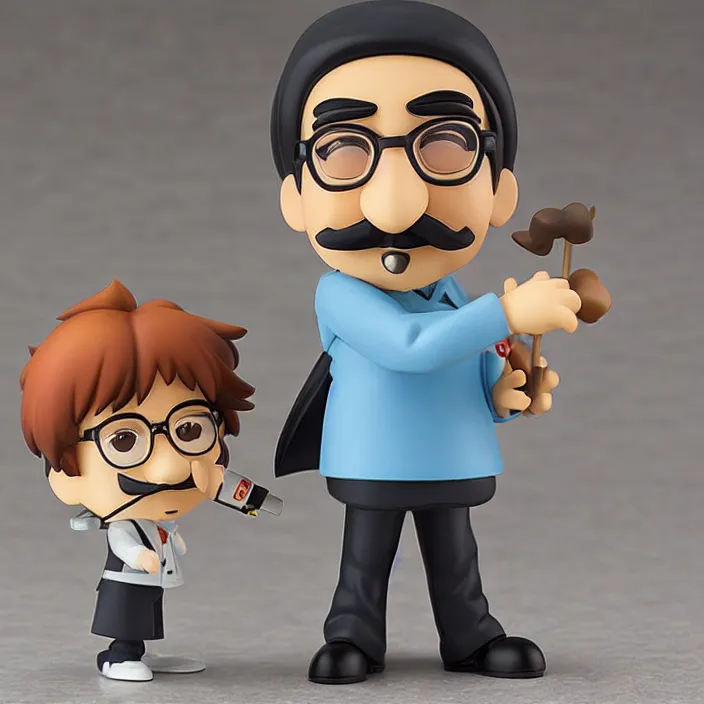 Prompt: Groucho Marx, An anime Nendoroid of Groucho Marx, figurine, detailed product photo