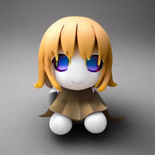 Prompt: cute fumo plush of a girl who can bend reality, relativistic curved ray tracing, vray, lens flare