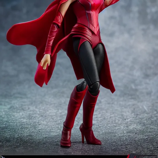 Prompt: high resolution photo of scarlet witch as an action figure, 4 k, award winning photography.