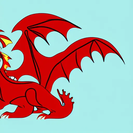 Image similar to vector art of welsh dragon and cute panda mixed, intercrossed, chimera, welsh flag, adobe illustrator