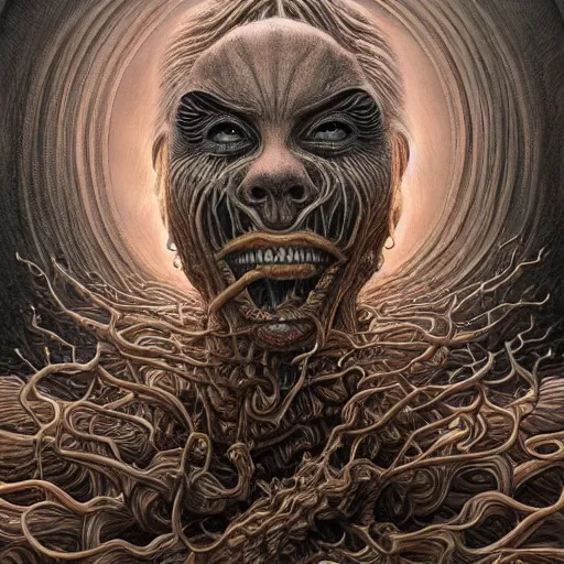 Image similar to low angle shot of a horrifying creature by Junji ito, intricate, elegant, highly detailed, centered, digital painting, artstation, concept art, smooth, sharp focus, illustration, artgerm, Tomasz Alen Kopera, Peter Mohrbacher donato giancola, Joseph Christian Leyendecker, WLOP, Boris Vallejo