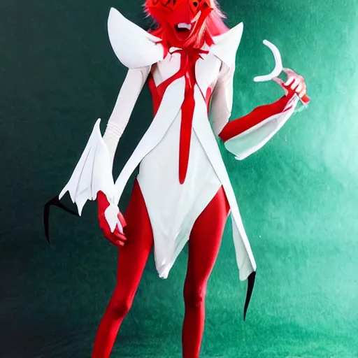 Image similar to kermit the frog as ragyo kiryuin from kill la kill, anime