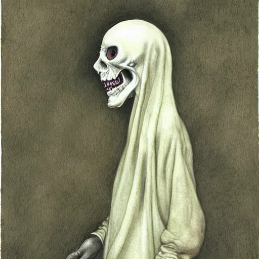 Image similar to a hyperrealistic painting of a ghost, by santiago caruso, highly detailed, sharp focus