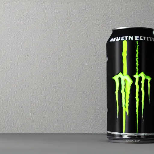 Prompt: new design aluminum can monster energy, 8k, octane render, cinematic light, harmony, ultra quality