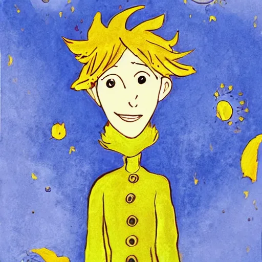 Image similar to the little prince, coraline art style