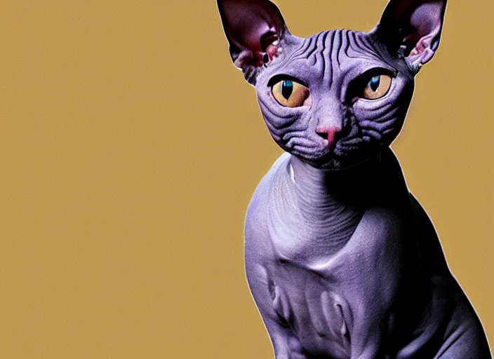 Image similar to sphynx cat as a samurai