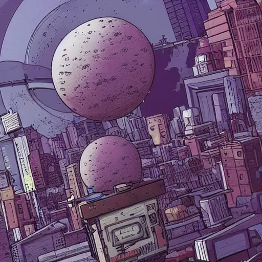 Prompt: adularia, apocalyptic spherical explosion, city, akira art style