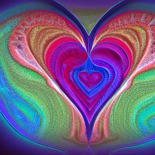 Image similar to trans pride heart realistic 4k extremely detailed fractal