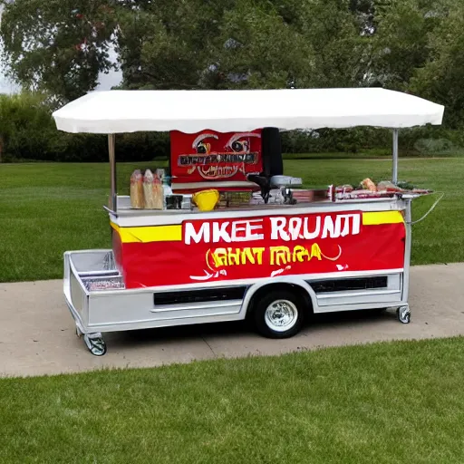 Prompt: mike ehrmantraut hot dog cart