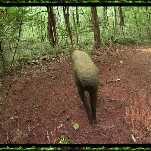 Image similar to a cryptid shot on a trailcam