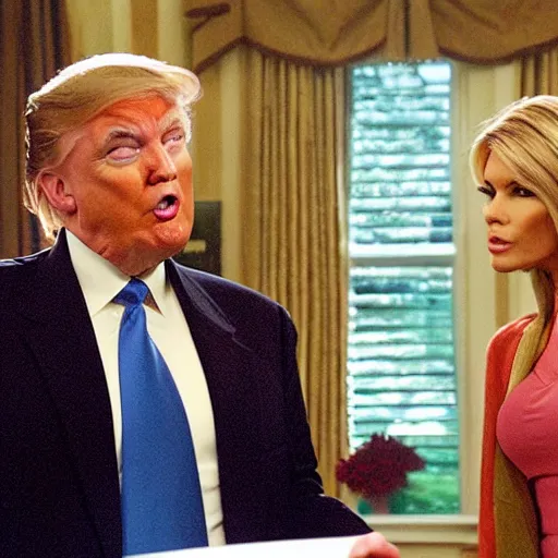 Prompt: still of Donald Trump in that 70’s show