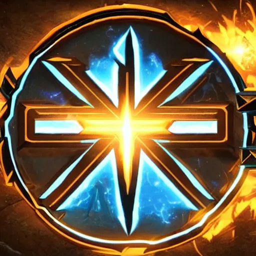 Image similar to wow alliance sign called firemaw with paladin shining lens flare