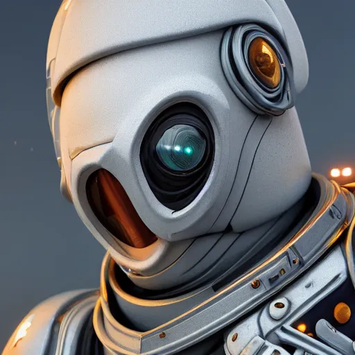 Image similar to photography portrait of a white futuristic steampunk space builder suit armor, in an colorful alien planet, ultra detail, beautiful light, high detail, 8 k, f / 2. 8, octane render