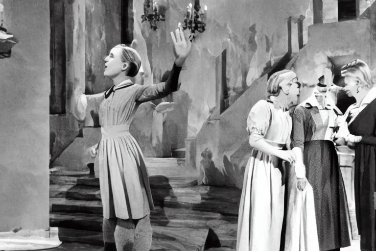Image similar to still image from the sound of music by carol reed, ultra detailed, finely detailed