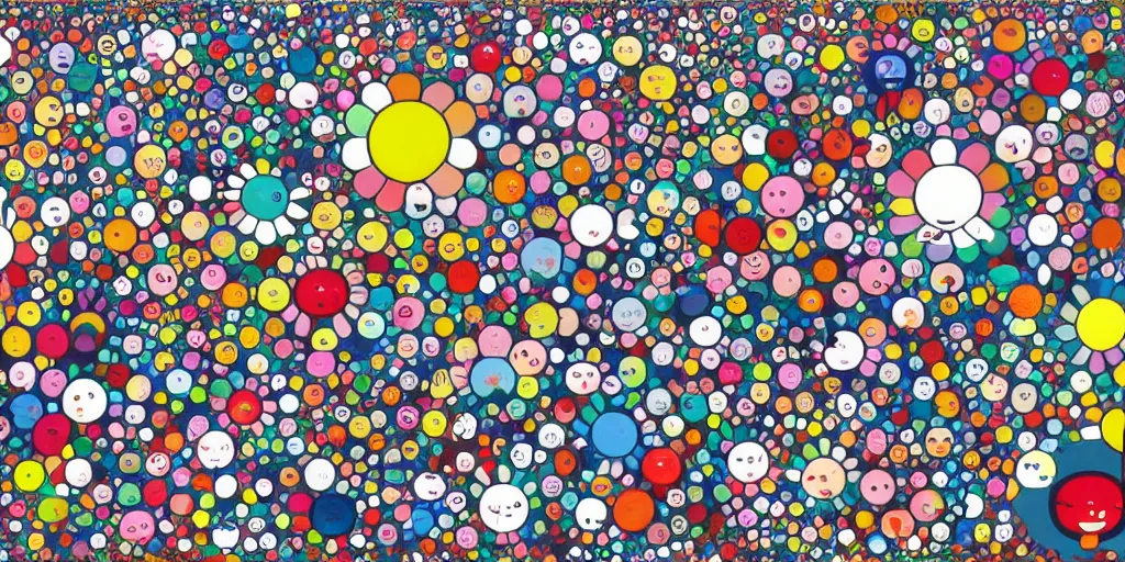 Image similar to japanese contemporary art, superflat, kawaii pop, murakami