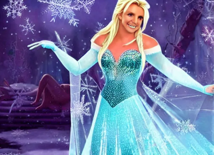Image similar to britney spears as elsa from frozen