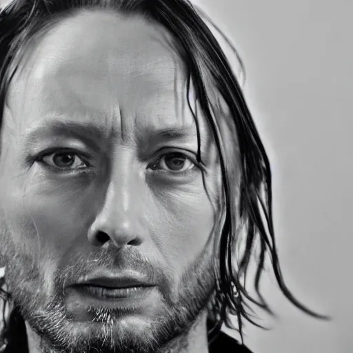 Prompt: thom yorke different, ultrafine detail, hyper realistic face, beautiful eyes, chiaroscuro, associated press photo, eyes reflecting into eyes reflecting into infinity